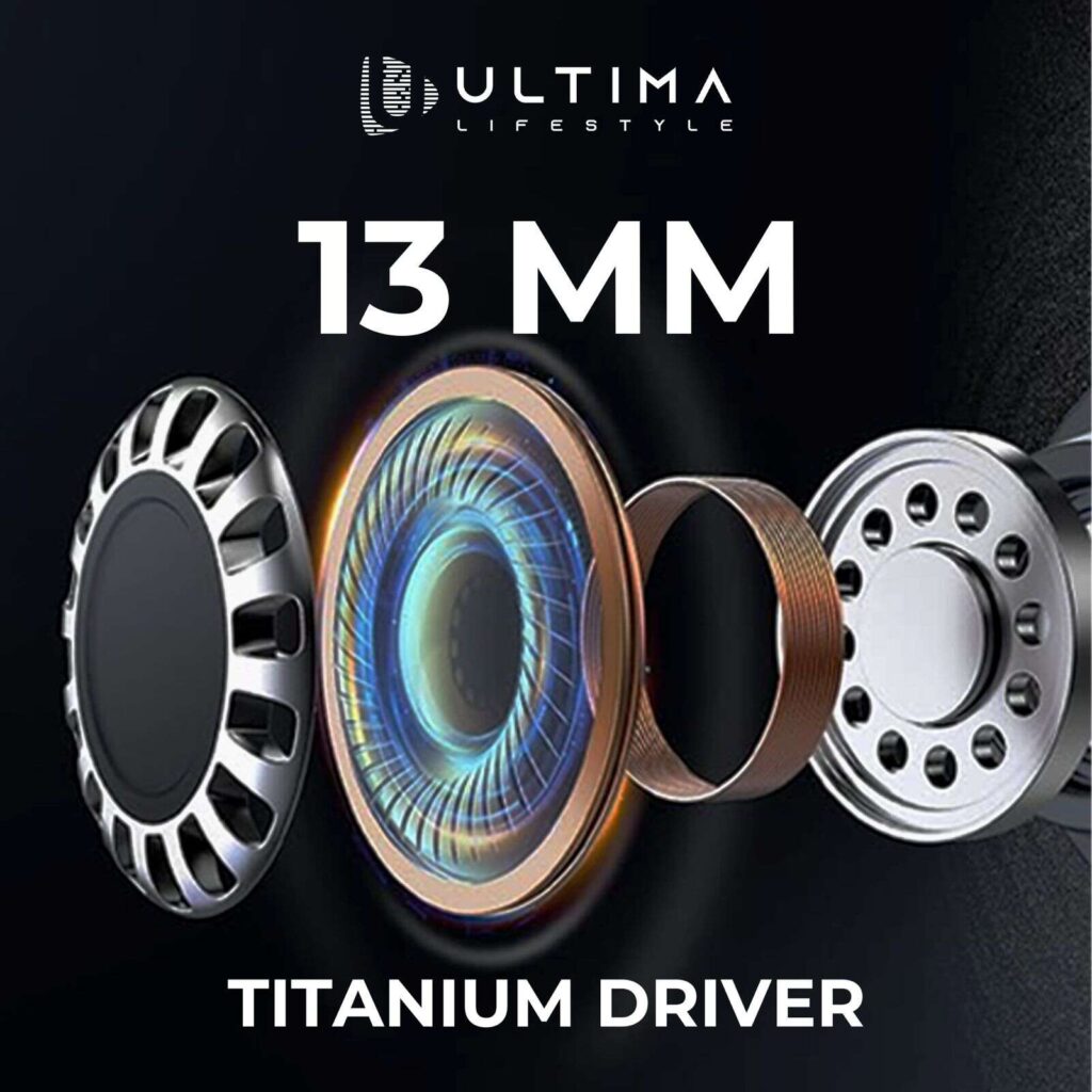 Ultima Boom 161 EQ Earbuds 13 MM Titanium Driver